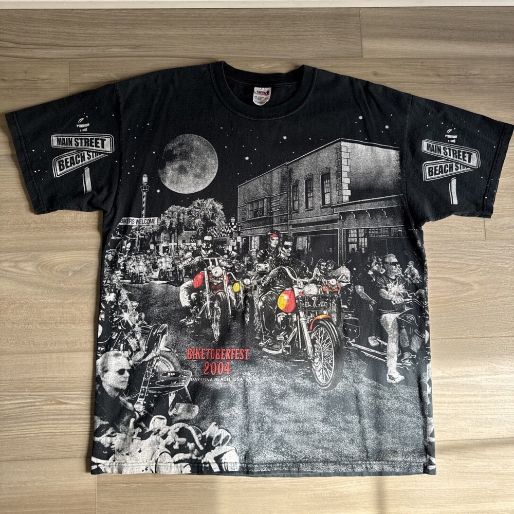 Vintage Biketoberfest‎ 2004 Daytona Beach Anvil Shirt Mens XL Made in USA